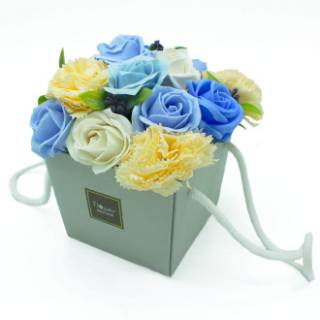 Soap Flower Bouquet - Blue Wedding - Image 1